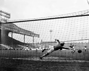 Bobby Charlton scores past Bert Trautmann 1958 Bobby Charlton scores past Bert Trautmann 1958