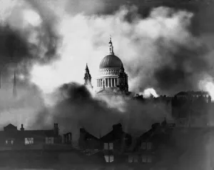Prints of The iconic view of St United Kingdom Prints: St Paul's Cathedral Print, London at War