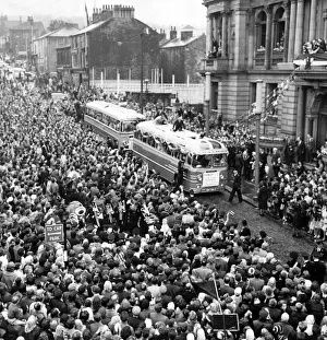 Burnley fans at a civic reception after the 1962 FA Cup final Burnley fans at a civic reception after the 1962 FA Cup final