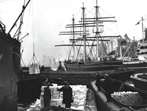 The Cutty Sark sailing ship in London Docks The Cutty Sark sailing ship in London Docks