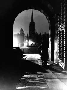Edinburgh Castle sentry by moonlight Edinburgh Castle sentry by moonlight