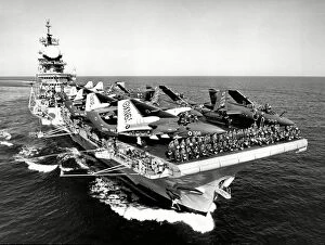Sixties Collection: HMS Hermes, Royal Navy Aircraft Carrier HMS Hermes (R12) was a