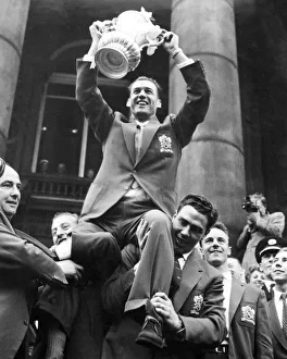 Nat Lofthouse holds aloft the FA Cup after Bolton's triumph in 1958 Nat Lofthouse holds aloft the FA Cup after Bolton's triumph in 1958