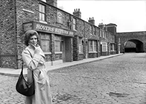 Pat Phoenix stands outside the Rovers Return in Coronation Street Pat Phoenix stands outside the Rovers Return in Coronation Street