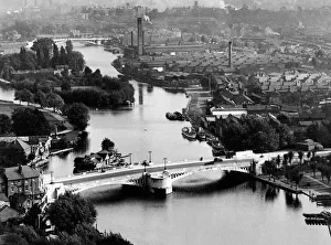 The River Thames in Reading, Berkshire 1935 The River Thames in Reading, Berkshire 1935