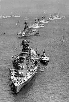 Fifties Gallery: Royal Navy ships preparing for the Royal Jubilee Review 1935