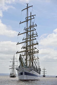 Images Dated 21st July 2008: Tall Ships sail out of the river Mersey at Liverpool