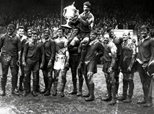 Warrington rugby league team with the Championship Trophy 1955 Warrington rugby league team with the Championship Trophy 1955