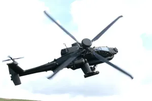 Print of an Apache Helicopter at Otterburn Ranges