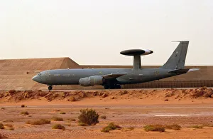 An AWACS aircraft prepares to depart on a surveillance mission. SW Asia. 22/03/2003 An AWACS aircraft prepares to depart on a surveillance mission. SW Asia. 22/03/2003