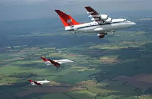 Images Dated 29th May 2002: BAe 146 and BAe 125 aircraft from 32 (the Royal) Squadron. Middlesex. 29 / 05 / 2002