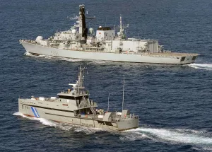 HMS Argyll with Cape Verde Coast Guard Cutter Guardiao HMS Argyll with Cape Verde Coast Guard Cutter Guardiao
