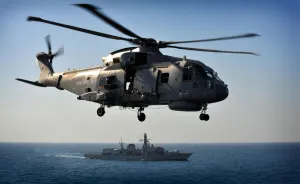 HMS Monmouths Merlin Helicopter in the Middle East HMS Monmouths Merlin Helicopter in the Middle East