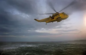 HRH Prince William Pilots Seaking Helicopter During Search and Rescue Exercise HRH Prince William Pilots Seaking Helicopter During Search and Rescue Exercise