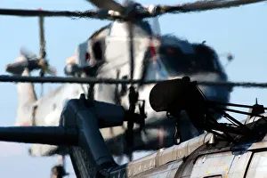 An image taken from the upper deck of HMS Illustrious in the Gibraltar Straits, with An image taken from the upper deck of HMS Illustrious in the Gibraltar Straits, with
