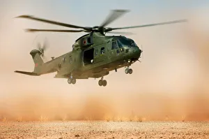 Merlin Helicopter Lands in Californian Desert During Ex Merlin Vortex Merlin Helicopter Lands in Californian Desert During Ex Merlin Vortex