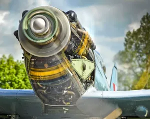 Battle Of Britain Prints: High Dynamic Range Print of a Spitfire Engine in Flight Test