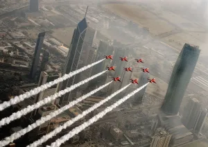 Red Arrows Over Kuwait City Red Arrows Over Kuwait City