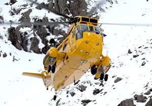 Royal Air Force Search and Rescue (SAR) Sea King in Snowdonia, Wales Royal Air Force Search and Rescue (SAR) Sea King in Snowdonia, Wales