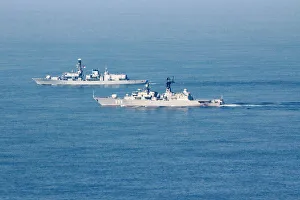 Royal Navy Frigate Escorts Russian Ship through English Channel Royal Navy Frigate Escorts Russian Ship through English Channel
