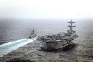 Royal Navy Type 23 Frigate HMS St Albans on Exercise with USS George W Bush Royal Navy Type 23 Frigate HMS St Albans on Exercise with USS George W Bush