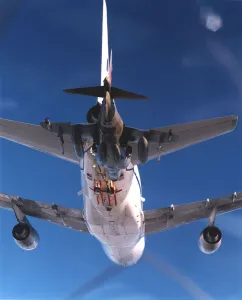 Sea Harrier Fa2 of 800 Nas Conducting Air to Air Refuelling with a Raf Tristar Tanker Sea Harrier Fa2 of 800 Nas Conducting Air to Air Refuelling with a Raf Tristar Tanker
