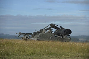 Images Dated 16th July 2014: Trojan Armoured Engineer Vehicle on the Salisbury Plain Training Area