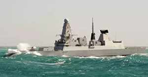 Images Dated 21st February 2012: Type 45 Destroyer HMS Daring in Heavy Seas