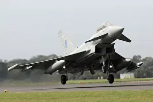 Images Dated 6th September 2010: Typhoon Aircraft Depart RAF Coningsby for their New Home at RAF Leuchars in Scotland