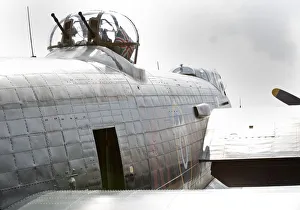 A view from the rear of the BBMFs Avro Lancaster Thumper Mk III A view from the rear of the BBMFs Avro Lancaster Thumper Mk III