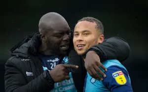 Adebayo Akinfenwa and Curtis Thompson Adebayo Akinfenwa and Curtis Thompson