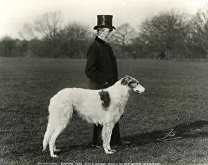 Images Dated 30th December 2010: Thomas Fall with Borzoi