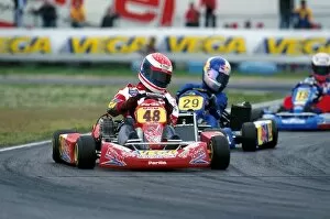 Images Dated 23rd April 2002: 100 Formula A Karting: Race winner David Gaggianesi. M. G. M. Racing SRL