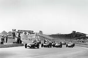Images Dated 8th July 2010: 1958 British Grand Prix: Stirling Moss, retired, action