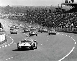 Images Dated 3rd October 2013: 1964 Le Mans 24 hours: Pedro Rodriguez / Skip Hudson leads at the start