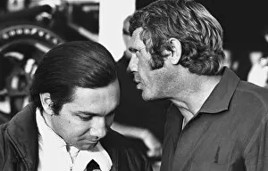 Images Dated 6th December 2012: 1970 Le Mans 24 hours, Le Mans, France: Steve McQueen talks to Pedro Rodriguez
