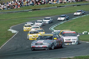 Images Dated 11th March 2011: 1996 British Touring Car Championship: Frank Biela, 1st position, leads the field at the start