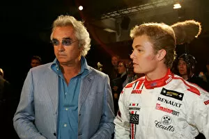 Images Dated 6th April 2005: 2005 GP2 Series Launch. Flavio Briatore, Managing Director Renault F1 Team and Nico Rosberg (GER)