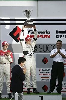 Images Dated 17th September 2006: 2006 Formula Nippon Champiionship Round 7, Sugo, Japan. 17th September 2006 Race podium - winner