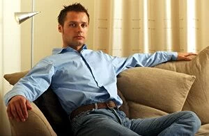 Images Dated 13th June 2002: Andy Priaulx at Home: Honda BTCC driver Andy Priaulx relaxes at home