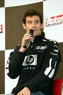 Images Dated 16th January 2005: Autosport International Show: Mark Webber on the main stage