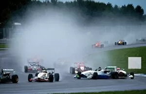 Images Dated 30th September 2001: British Formula Three Championship: Derek Hayes clashes with Andre Lotterer in race 1