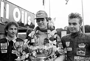 Images Dated 15th April 2003: British Formula Ford Festival: The podium: Uwe Schafer Van Diemen, second; Gerrit Van Kouwen Lola