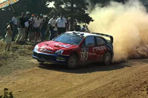 Images Dated 8th June 2003: Carlos Sainz in action, Citroen Xsara WRC, Acropolis Rally 2003. Photo: McKlein / LAT