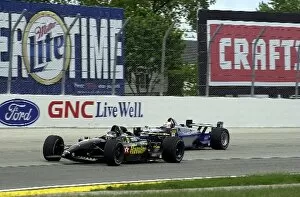 Images Dated 1st June 2002: Cristiano da Matta and Max Papis enter turn three of the flat