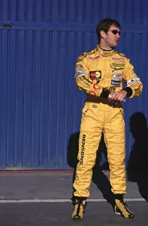 Images Dated 21st February 2000: F1 Testing, Barcelona -Jarno Trulli, Jordan Mugen Honda