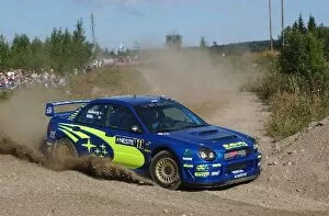 Images Dated 9th August 2002: FIA World Rally Championship: Petter Solberg Subaru Impreza WRC on leg 1