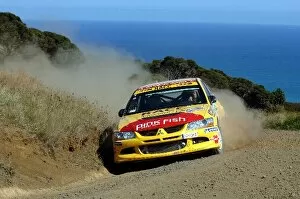 Images Dated 10th April 2005: FIA World Rally Championship: Xavier Pons, Mitsubishi Lancer WRC, on stage 19