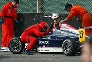 Images Dated 20th September 2003: Formula BMW ADAC Championship: Jan Charouz, Eifelland Racing, hit the barriers very hard