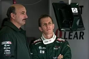 Images Dated 30th January 2001: Formula One Testing: Bobby Rahal with Luciano Burti